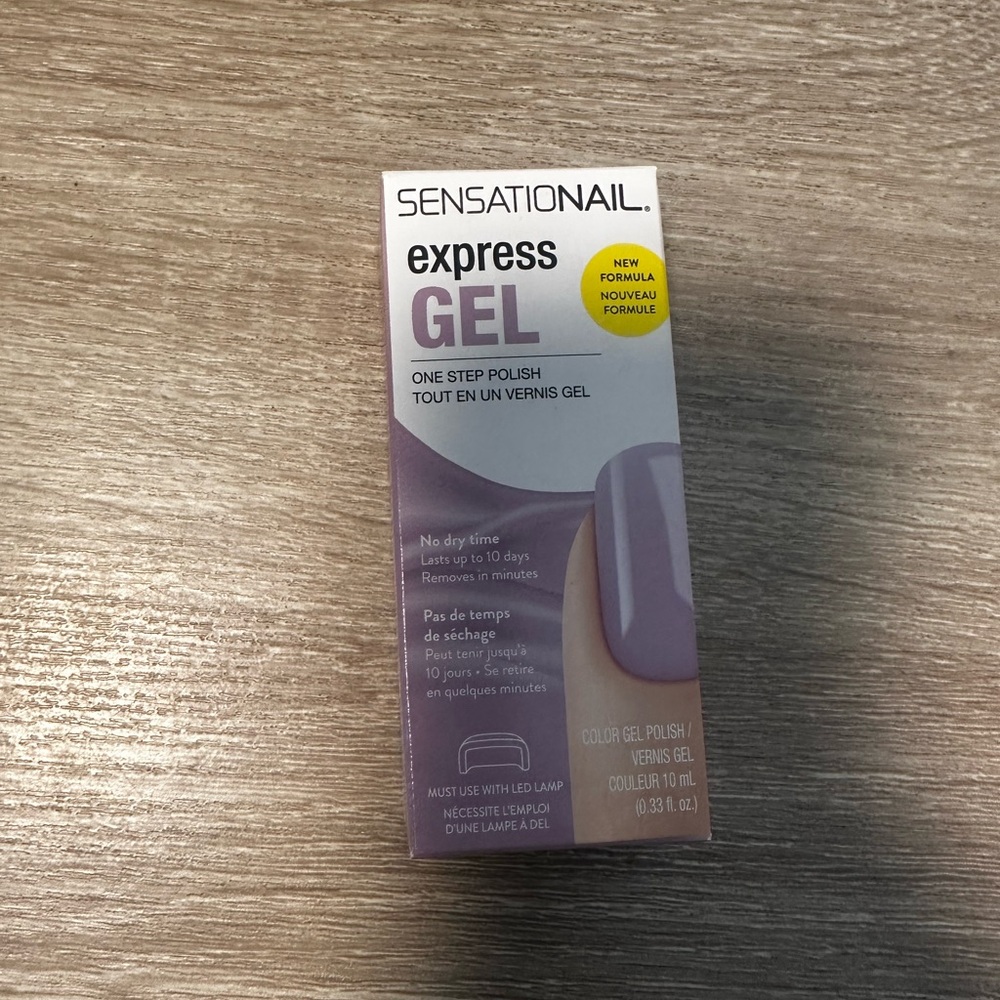 NWT/BNIB - Sensationail Express Gel Nail Polish - Lavender - Sand Pale 72100
